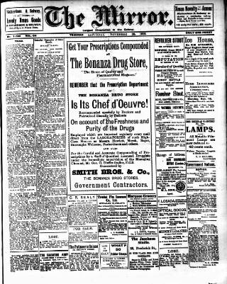 cover page of Mirror (Trinidad & Tobago) published on November 23, 1912