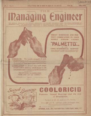 cover page of Managing Engineer published on November 1, 1918