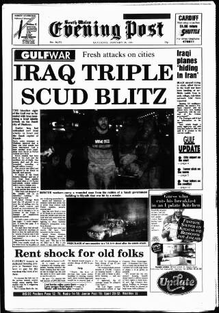 cover page of South Wales Daily Post published on January 26, 1991