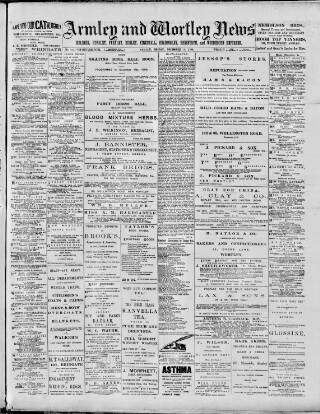 cover page of Armley and Wortley News published on December 8, 1899