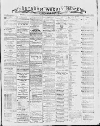 cover page of Southern Weekly News published on November 23, 1878