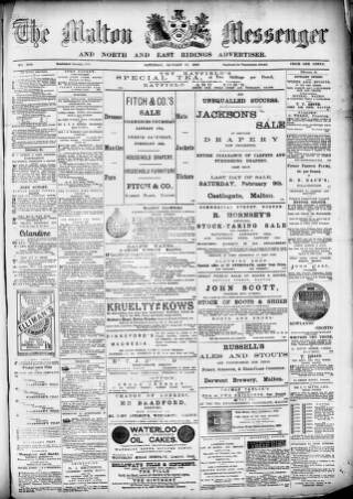 cover page of Malton Messenger published on January 26, 1889