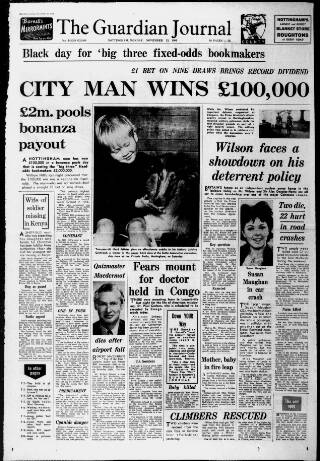 cover page of Nottingham Guardian published on November 23, 1964