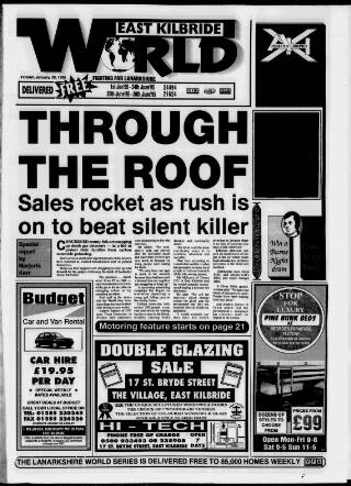 cover page of East Kilbride World published on January 26, 1996