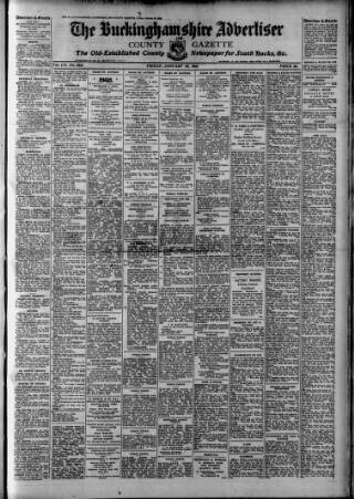 cover page of Buckinghamshire Advertiser published on January 26, 1945