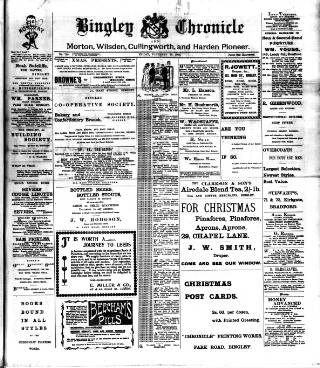 cover page of Bingley Chronicle published on December 25, 1903