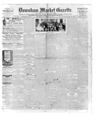 cover page of Downham Market Gazette published on November 23, 1912