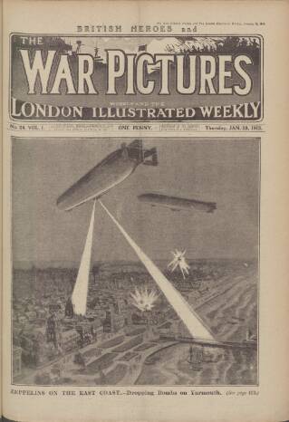 cover page of War Pictures Weekly and the London Illustrated Weekly published on January 28, 1915