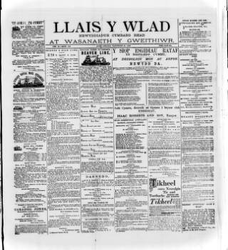 cover page of Llais Y Wlad published on November 23, 1883