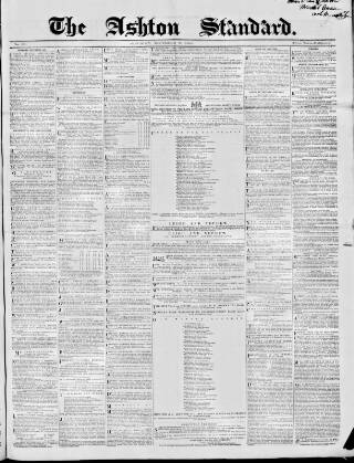 cover page of Ashton Standard published on December 25, 1858