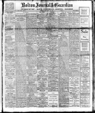 cover page of Bolton Journal & Guardian published on January 26, 1917