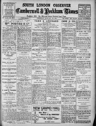 cover page of South London Observer published on January 26, 1935