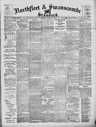 cover page of Northfleet and Swanscombe Standard published on November 23, 1901