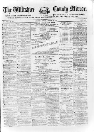 cover page of Wiltshire County Mirror published on January 26, 1875