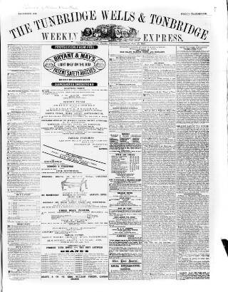 cover page of Tunbridge Wells Weekly Express published on November 23, 1869