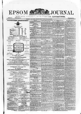 cover page of Epsom Journal published on January 26, 1875