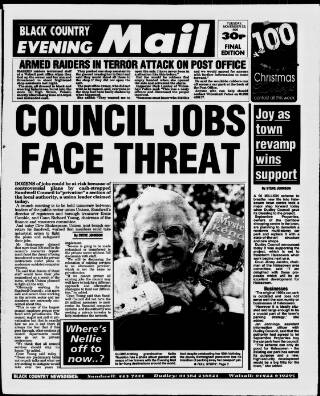 cover page of Sandwell Evening Mail published on November 23, 1999