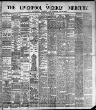 cover page of Liverpool Weekly Mercury published on January 26, 1889