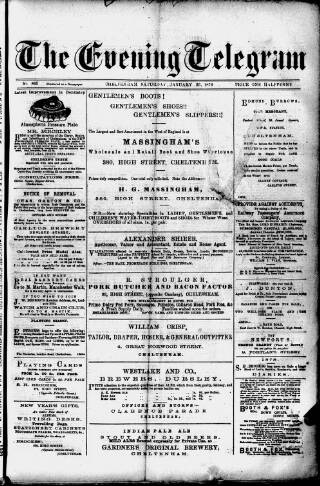 cover page of Evening Express Telegram (Cheltenham) published on January 26, 1878