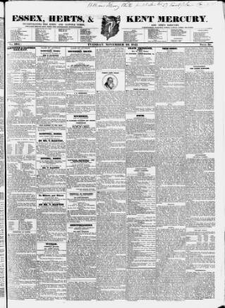 cover page of Essex & Herts Mercury published on November 23, 1841