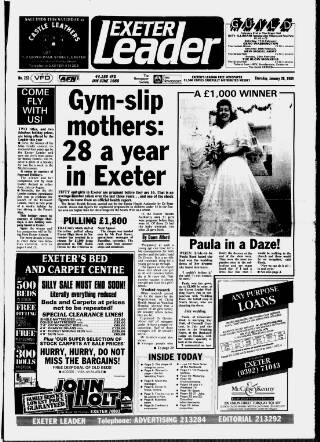 cover page of Exeter Leader published on January 26, 1989