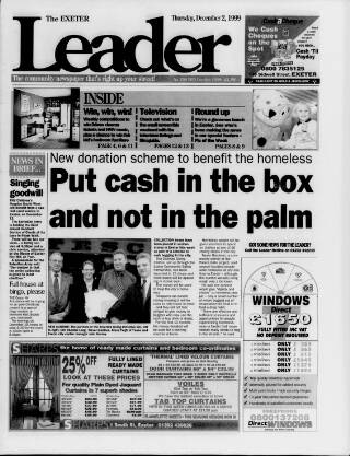 cover page of Exeter Leader published on December 2, 1999