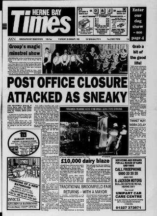 cover page of Herne Bay Times published on January 26, 1995