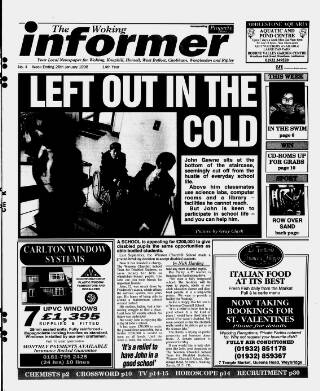 cover page of Woking Informer published on January 26, 1996