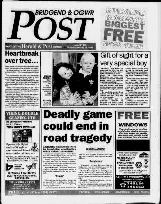 cover page of Bridgend & Ogwr Herald & Post published on January 26, 1995