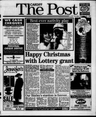 cover page of Cardiff Post published on December 25, 1997