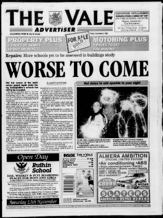 cover page of Vale Advertiser published on November 5, 1999