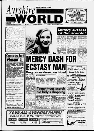 cover page of Ayrshire World published on January 26, 1996