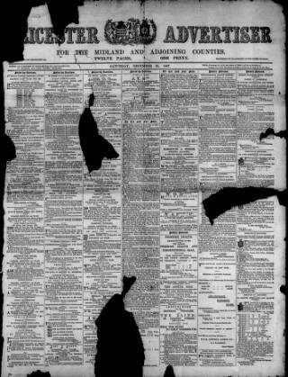 cover page of Leicester Advertiser published on December 25, 1897