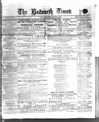 cover page of Bedworth Times published on January 22, 1876