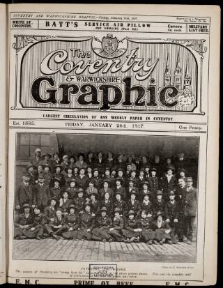 cover page of Coventry Graphic published on January 26, 1917