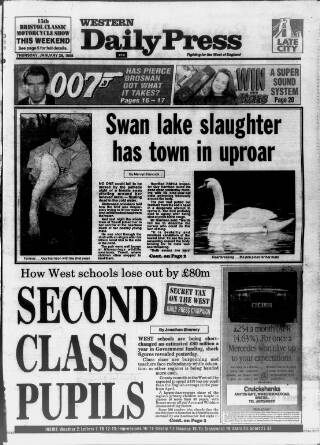 cover page of Western Daily Press published on January 26, 1995