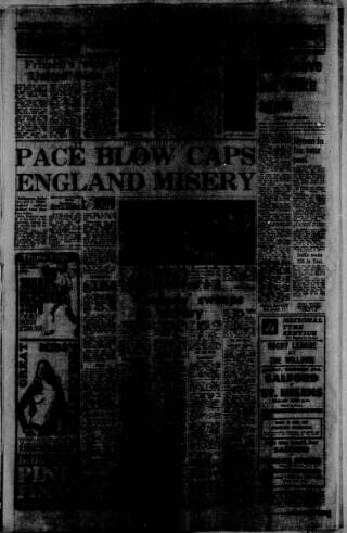 cover page of Manchester Evening News published on December 25, 1974