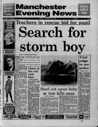 cover page of Manchester Evening News published on January 26, 1990