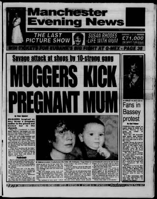 cover page of Manchester Evening News published on November 23, 1992