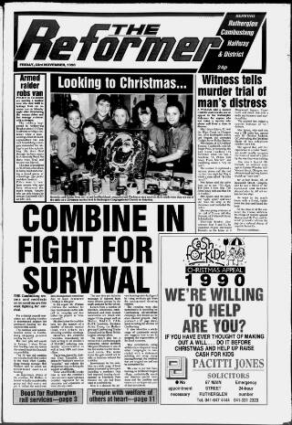 cover page of Rutherglen Reformer published on November 23, 1990