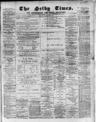 cover page of Selby Times published on December 25, 1903