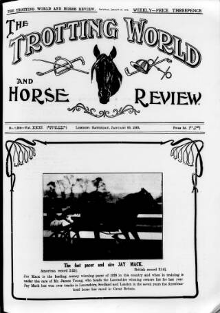 cover page of Trotting World and Horse Review published on January 26, 1929