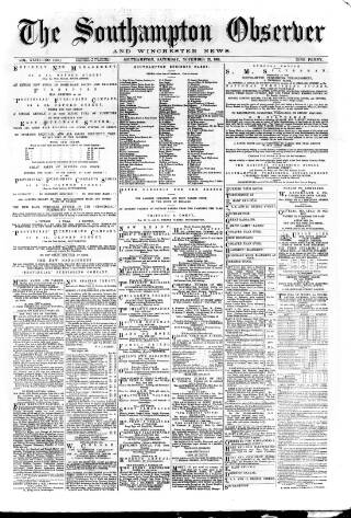 cover page of Southampton Observer and Hampshire News published on November 23, 1889