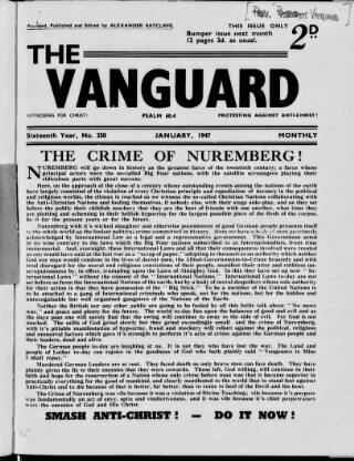 cover page of Protestant Vanguard published on January 1, 1947