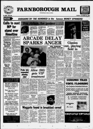 cover page of Farnborough Mail published on November 20, 1990