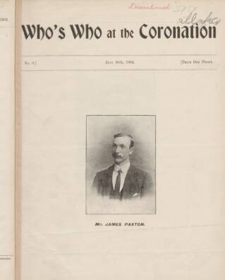 cover page of Who's who at the Coronation published on July 30, 1902