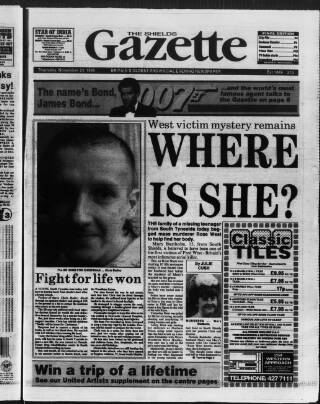 cover page of Shields Daily Gazette published on November 23, 1995