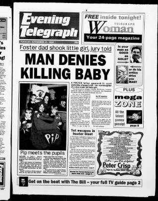 cover page of Northamptonshire Evening Telegraph published on November 23, 1993