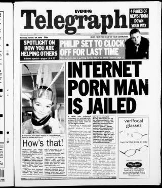 cover page of Northamptonshire Evening Telegraph published on January 26, 2002