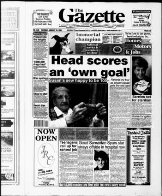 cover page of Hemel Hempstead Gazette published on January 26, 1995